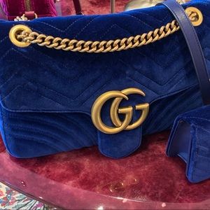 Authentic Gucci Blue Suede